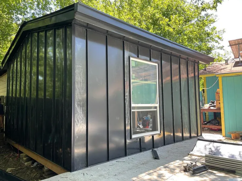 Black standing seam metal wall panels for Metal Roof Installation in Mililani Mauka