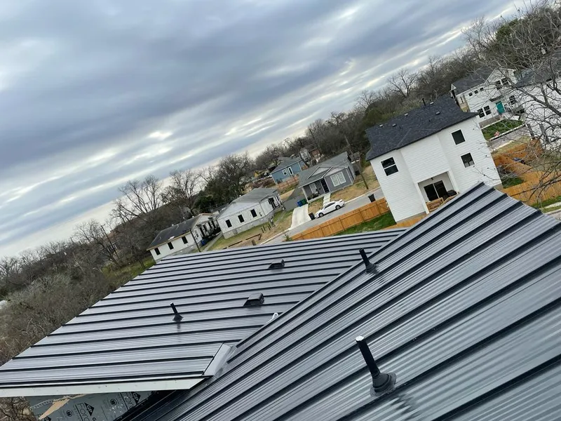 Standing seam metal roof panels with vents for Skylight Repair in Mililani Mauka